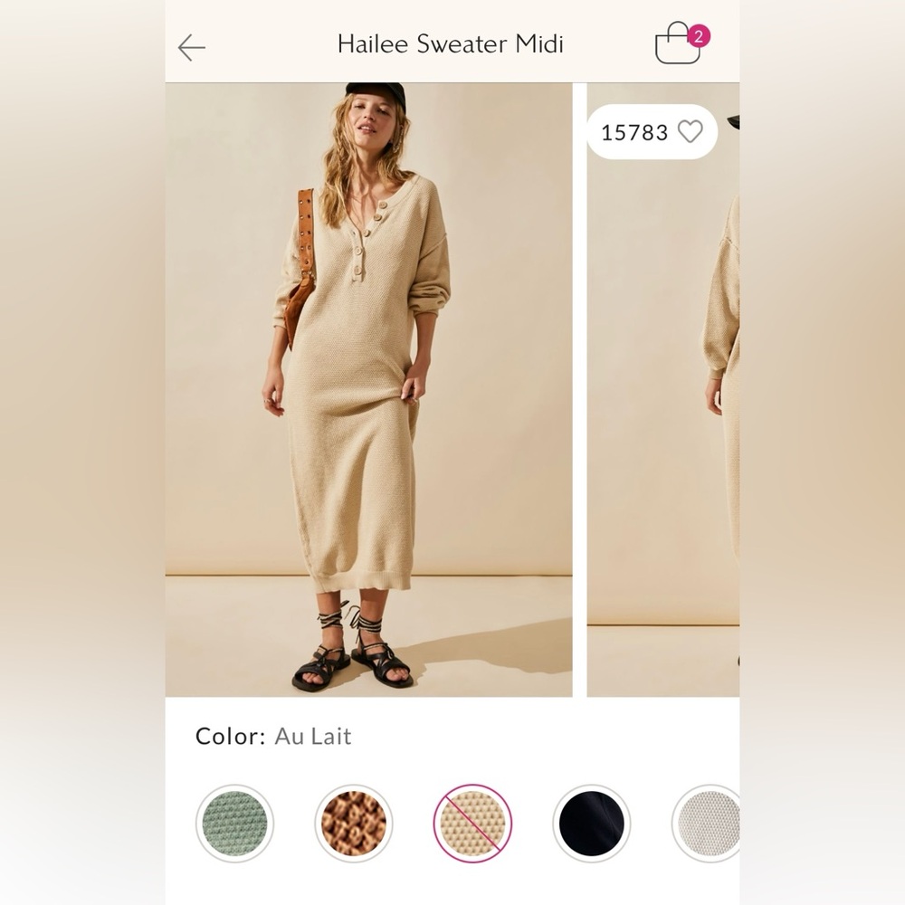 Free People Beach Hailee Sweater Midi size size small. Worn once.